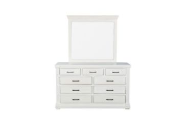 Picture of BICTON 9 DRW Dressing Table with Mirror (White)