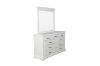 Picture of BICTON 9-Drawer Dresser with Mirror (White) - Dresser with Mirror