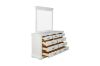 Picture of BICTON 9-Drawer Dresser with Mirror (White) - Dresser with Mirror