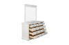 Picture of BICTON 9 DRW Dressing Table with Mirror (White) - Dressing Table + Mirror