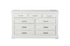 Picture of BICTON 9-Drawer Dresser with Mirror (White) - Dresser with Mirror