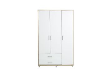 Picture of DUBLIN 3-Door 2-Drawer Wardrobe (White & Oak Colour)