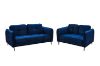 Picture of AMBERLEY Velvet Sofa (Blue) - 2 Seater