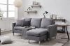 Picture of HADLEY 3 Seater with Ottoman Fabric Sofa (Light Grey)