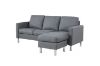 Picture of HADLEY 3 Seater with Ottoman Fabric Sofa (Light Grey)