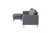 Picture of HADLEY 3 Seater with Ottoman Fabric Sofa (Light Grey)