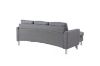 Picture of HADLEY 3 Seater with Ottoman Fabric Sofa (Light Grey)