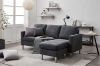 Picture of HADLEY 3 Seater with Ottoman Fabric Sofa (Dark Grey)