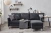 Picture of HADLEY 3 Seater with Ottoman Fabric Sofa (Dark Grey)