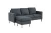 Picture of HADLEY 3 Seater with Ottoman Fabric Sofa (Dark Grey)