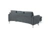 Picture of HADLEY 3 Seater with Ottoman Fabric Sofa (Dark Grey)