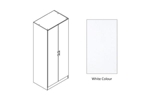 Picture of BESTA 2 DOOR Wall Solution Modular Wardrobe (AFG) - White Colour