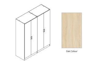 Picture of BESTA 4 DOOR Wall Solution Modular Wardrobe (BFFGG) - Oak Colour