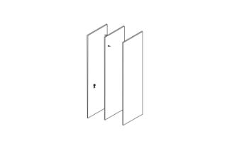 Picture of BESTA Wall Solution Modular Wardrobe - Part B (White Colour)