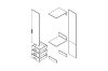 Picture of BESTA Wall Solution Modular Wardrobe - Part K (White Colour)