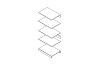 Picture of BESTA Wall Solution Modular Wardrobe - Part K (White Colour)