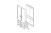 Picture of BESTA Wall Solution Modular Wardrobe - Part K (White Colour)