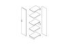 Picture of BESTA Wall Solution Modular Wardrobe - Part K (White Colour)
