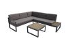 Picture of BELMOND Aluminium Sectional Outdoor Lounge Sofa Set (Dark Grey Cushions + Dark Frame)