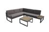 Picture of BELMOND Aluminium Sectional Outdoor Sofa Set (Dark Grey Cushions + Dark Frame)