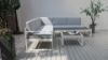 Picture of BELMOND Aluminum Sectional Outdoor Lounge Sofa Set (Light Grey Cushions + White Frame)