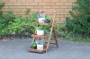 Picture of BISTRO 80cmx65cm 3-Tier Outdoor Wooden Pot Stand/Shelf