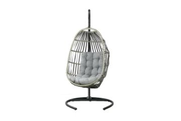 Picture of WHETZEL Outdoor Rattan Hanging Egg Chair