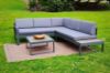 Picture of BELMOND Aluminium Sectional Outdoor Lounge Sofa Set (Dark Grey Cushions + Dark Frame)