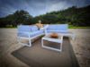 Picture of BELMOND Aluminum Sectional Outdoor Lounge Sofa Set (Light Grey Cushions + White Frame)