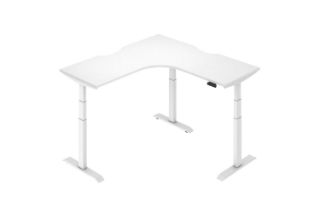 Picture of UP1 L-SHAPE Adjustable Height Desk (White Top White Base) - 695-1185mm (150 Top)