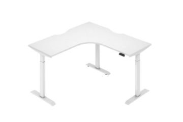 Picture of UP1 L-SHAPE Adjustable Height Desk (White Top White Base) - 605-1245mm (150 Top)
