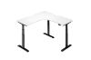 Picture of UP1 L-SHAPE Adjustable Height Desk (White Top Black Base) - 695-1185mm (150 Top)