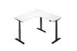 Picture of UP1 L-SHAPE Adjustable Height Desk (White Top Black Base) - 605-1245mm (150 Top)