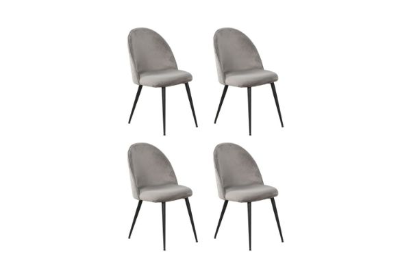 Picture of HAMBURGER Dining Chair (Grey) -  4 Chairs in 1 Carton