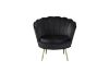 Picture of EVELYN Curved Flared Accent Velvet Chair (Black)