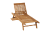 Picture of BALI Outdoor Solid Teak Sun Lounger with Slide Out Tray