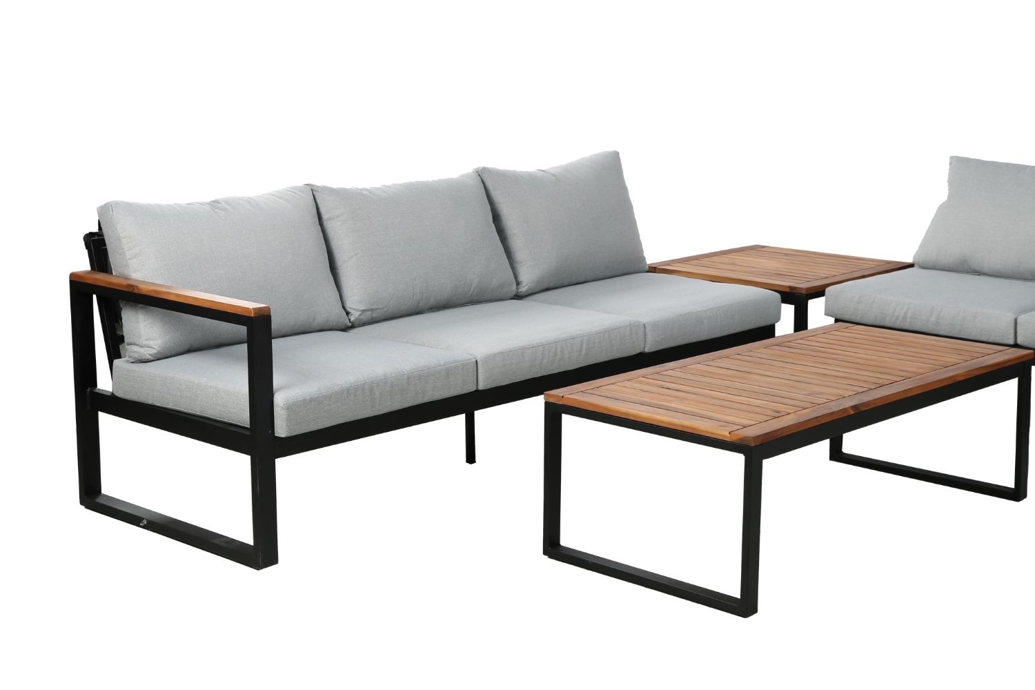 AMBERLEY Aluminum Frame Sectional Outdoor Sofa Set with Coffee Table