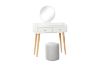 Picture of ALICE 80 Dressing Table with Round Mirror (White)
