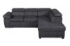 Picture of GRAYSON Pull-Out Sectional Sofa Bed with Storage Ottoman