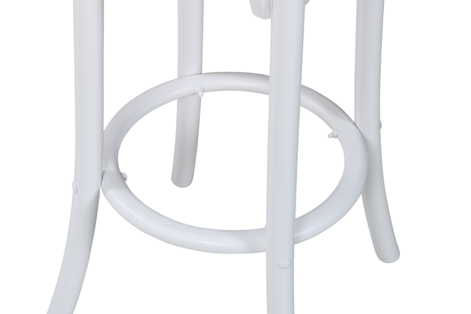 MAUI Solid Beech Rattan Seat Bar Stool (White)