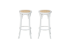 Picture of MAUI Solid Beech Rattan Seat Bar Stool (White)