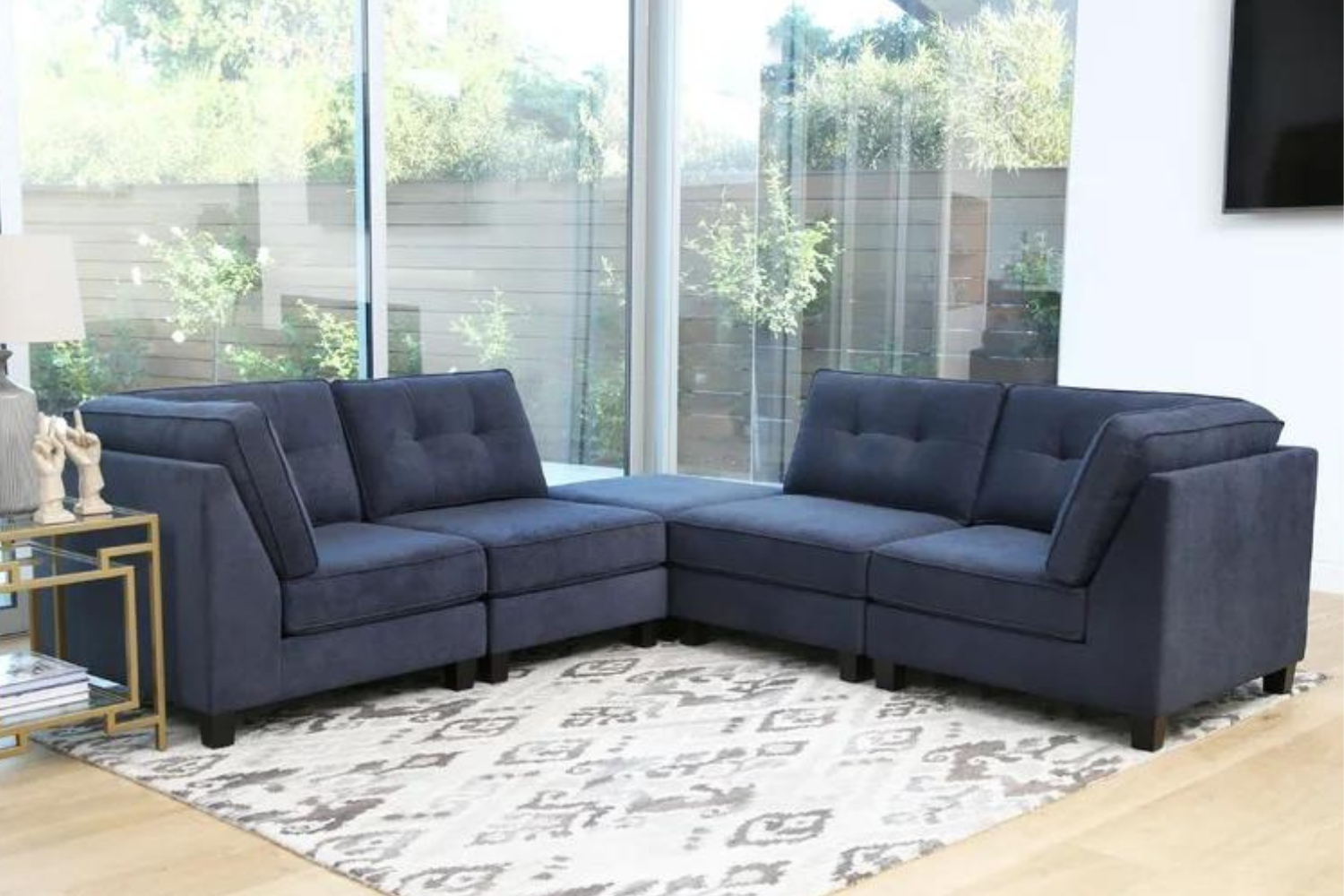 ROYALTY Sectional Modular Sofa (Navy Blue)