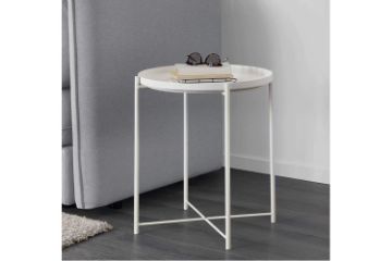Picture of SASAKI Simple End Table with Removable Tray (White)