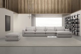 Picture of SIGNATURE Modular Sofa - 5PC - 1 Right Facing Chaise + 2 Armless Chair + 1 Left Facing Arm + 1 Ottoman