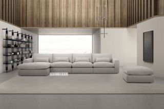 Picture of SIGNATURE Modular Sofa - 5PC - 1 Left Facing Chaise + 2 Armless Chair + 1 Right Facing Arm + 1 Ottoman