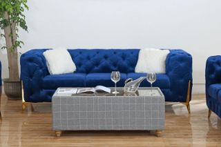 Picture of MANCHESTER Blue Sofa - 3 Seater