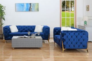 Picture of MANCHESTER Blue Sofa - 3+2 Set