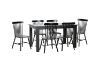 Picture of VICTOR 5PC Dining Set (Black) - 1.4M Table + 4 Chairs