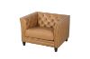 Picture of VICTOR Tuxedo Style Full Genuine Leather Sofa (Brown) - 1 Seater (Armchair)