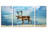 Picture of ELK AT JUTONHEIMEN NATIONAL PARK NORWAY - Frameless Canvas Print Wall Art (200x70cm) (3 Panels)